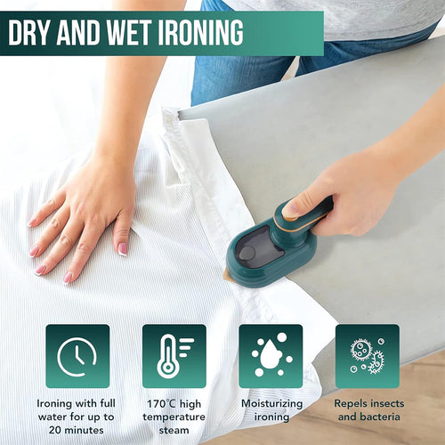 Micro Steam Iron Machine Steamer Handheld Mini Garment Clothes Ironing Portable