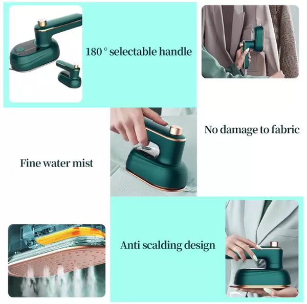 Micro Steam Iron Machine Steamer Handheld Mini Garment Clothes Ironing Portable