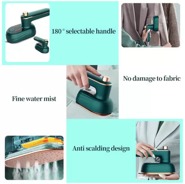 Micro Steam Iron Machine Steamer Handheld Mini Garment Clothes Ironing Portable